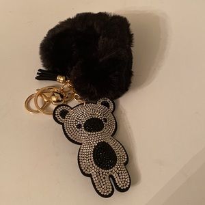 Bling bear keychain 🖤
